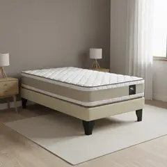 JUST HOME COLLECTION - Cama 1.5 plazas Europea Comfort Gold Beige