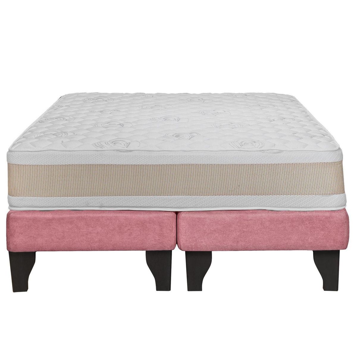 JUST HOME COLLECTION - Cama 2 plazas Europea Comfort Gold Rosa