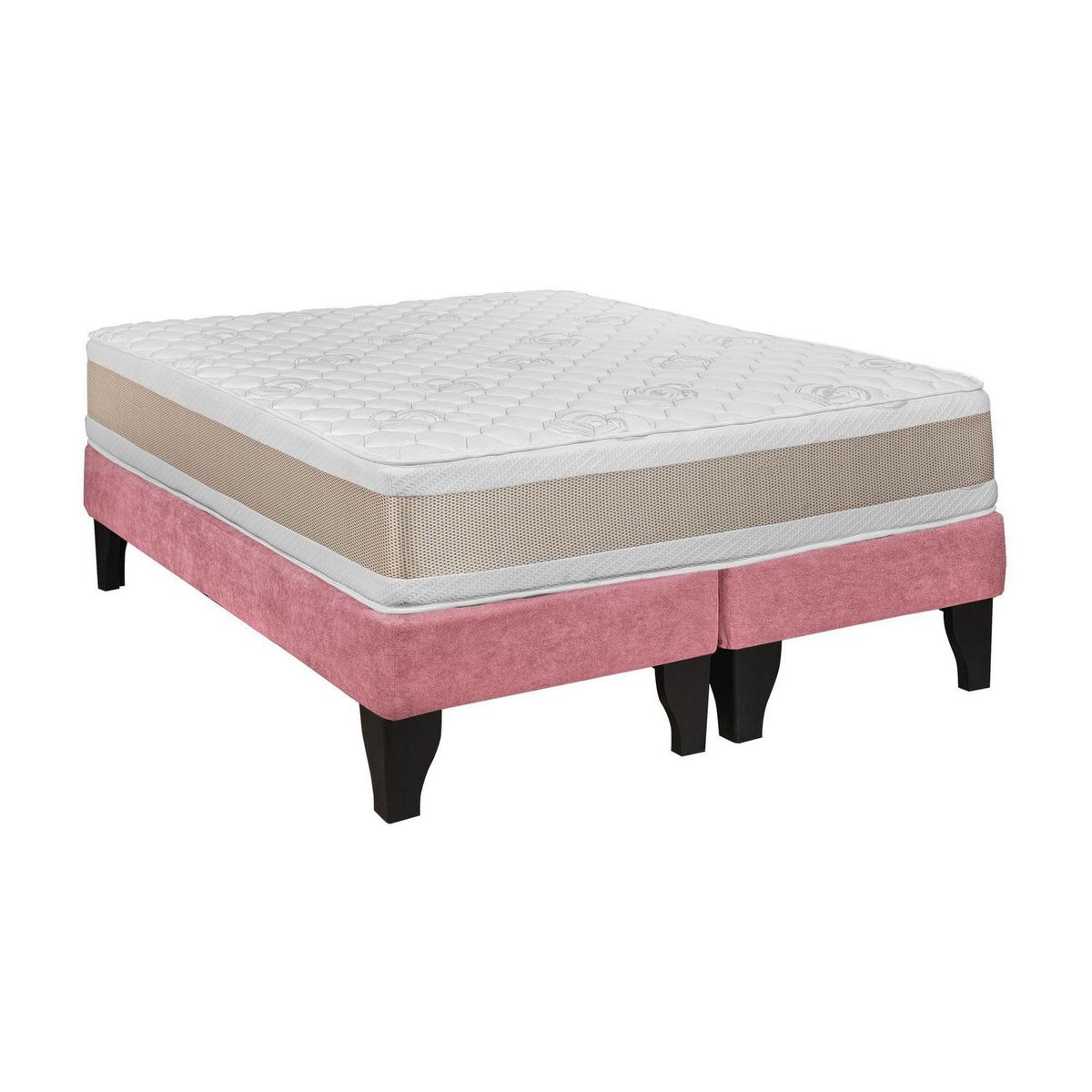 JUST HOME COLLECTION - Cama 2 plazas Europea Comfort Gold Rosa