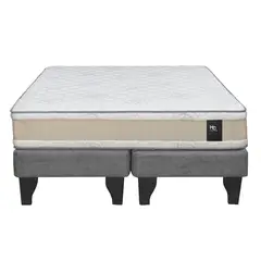 JUST HOME COLLECTION - Cama 2 Plazas Europea Comfort Gold Gris