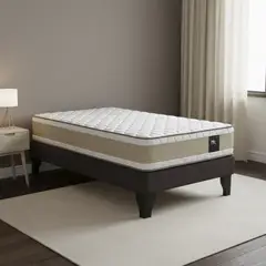 JUST HOME COLLECTION - Cama 1.5 plazas Europea Comfort Gold Chocolate