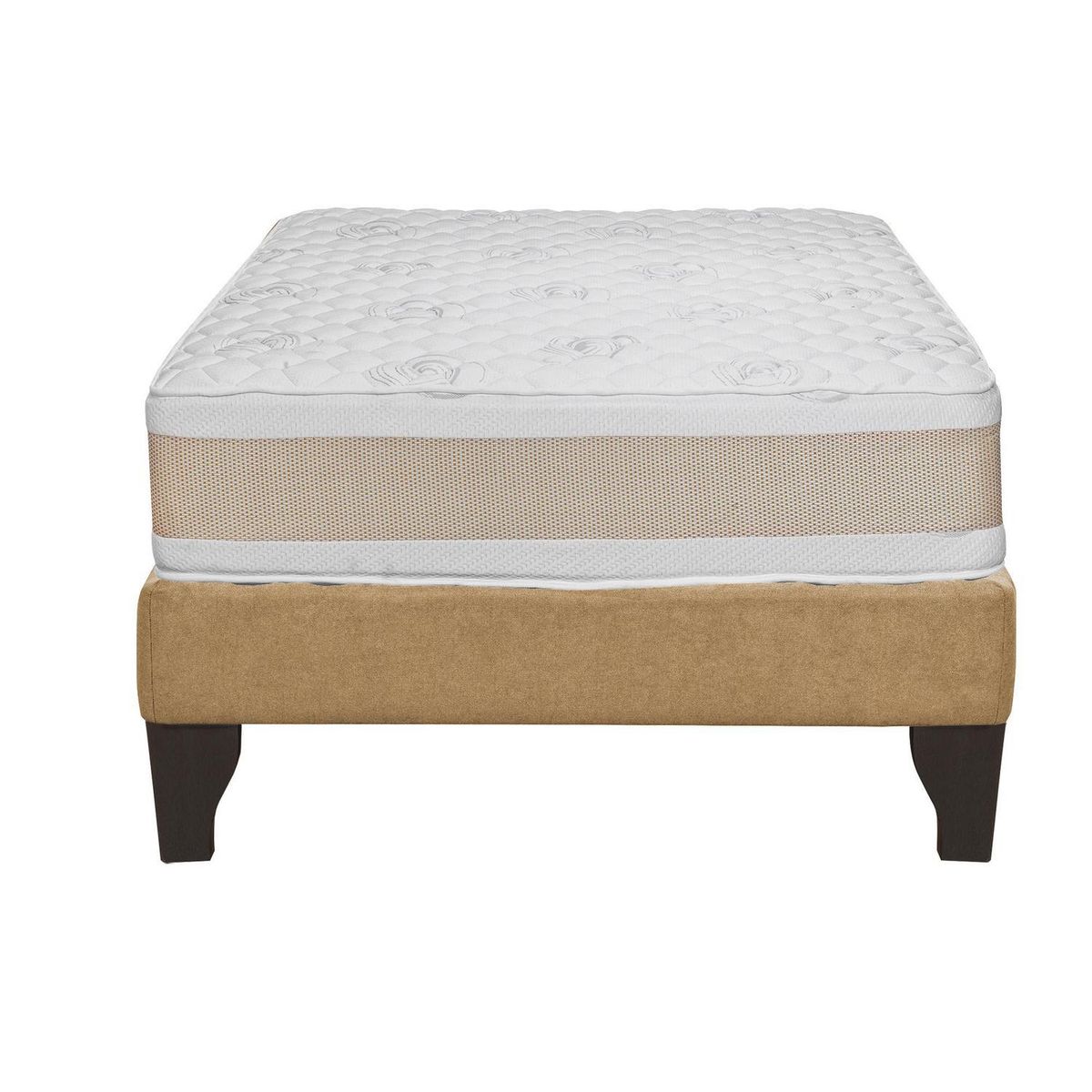 JUST HOME COLLECTION - Cama 1.5 plazas Europea Comfort Gold Café claro
