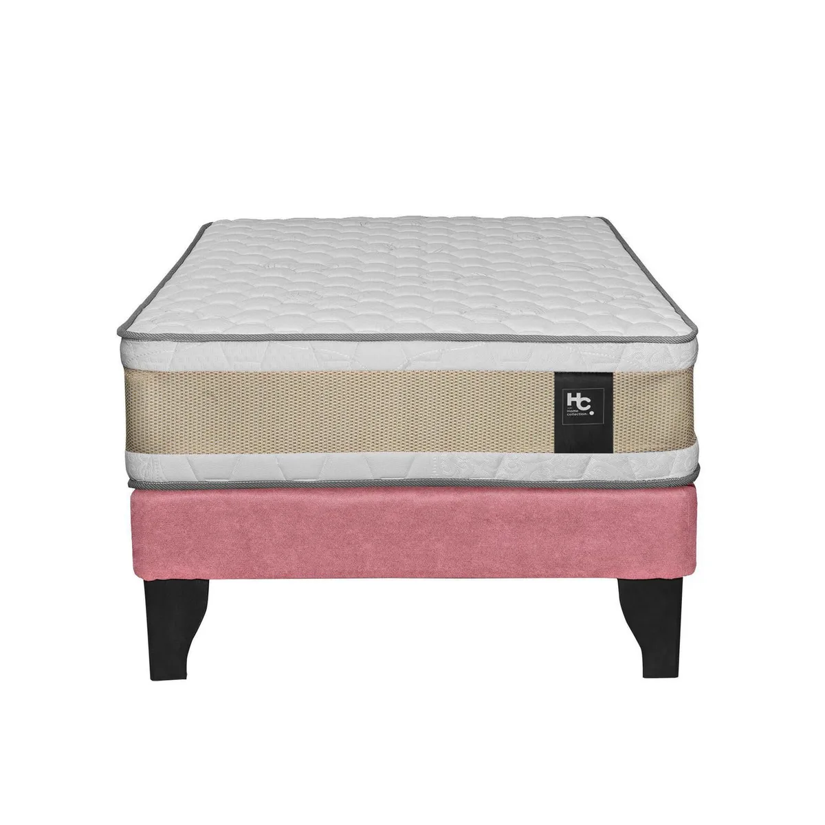 JUST HOME COLLECTION - Cama 1.5 plazas Europea Comfort Gold Rosa