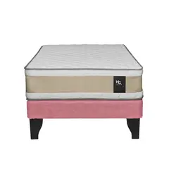 JUST HOME COLLECTION - Cama 1.5 plazas Europea Comfort Gold Rosa