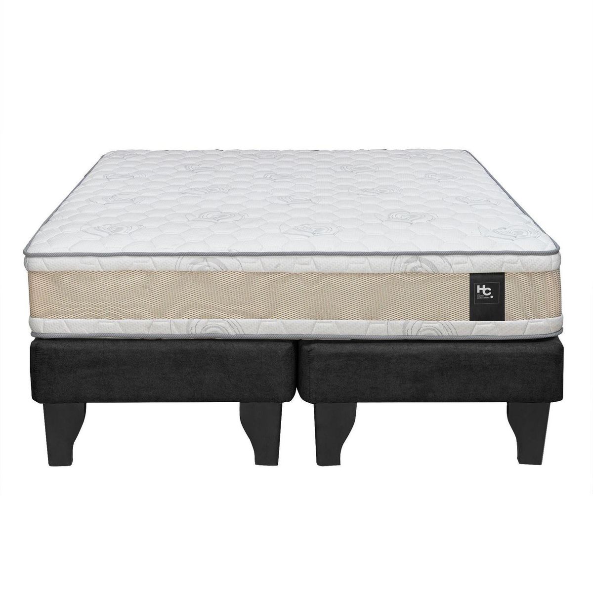 JUST HOME COLLECTION - Cama 2 plazas Europea Comfort Gold Negro