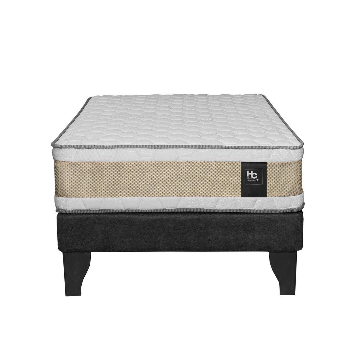 JUST HOME COLLECTION - Cama 1.5 plazas Europea Comfort Gold Negro