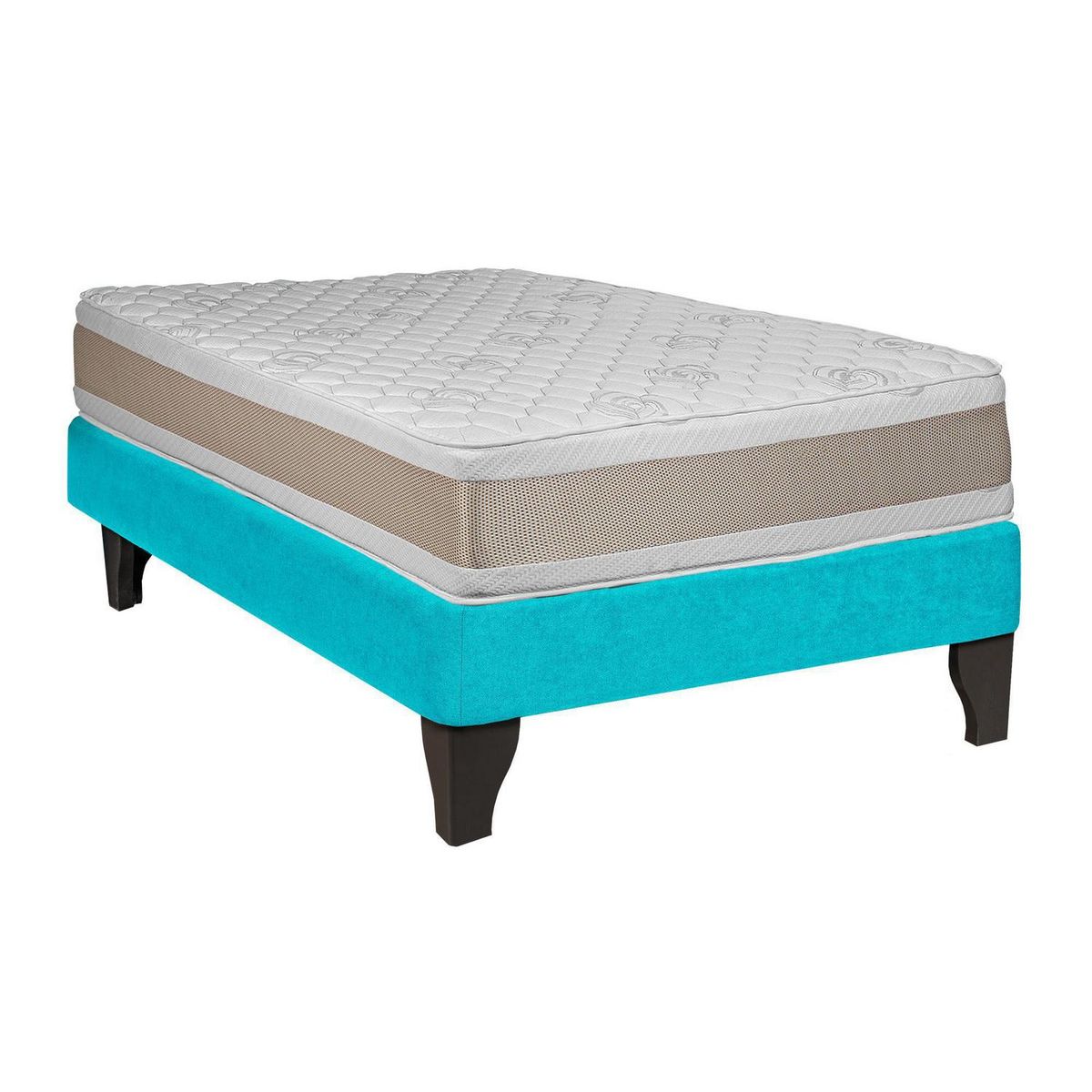 JUST HOME COLLECTION - Cama 1.5 plazas Europea Comfort Gold Calipso