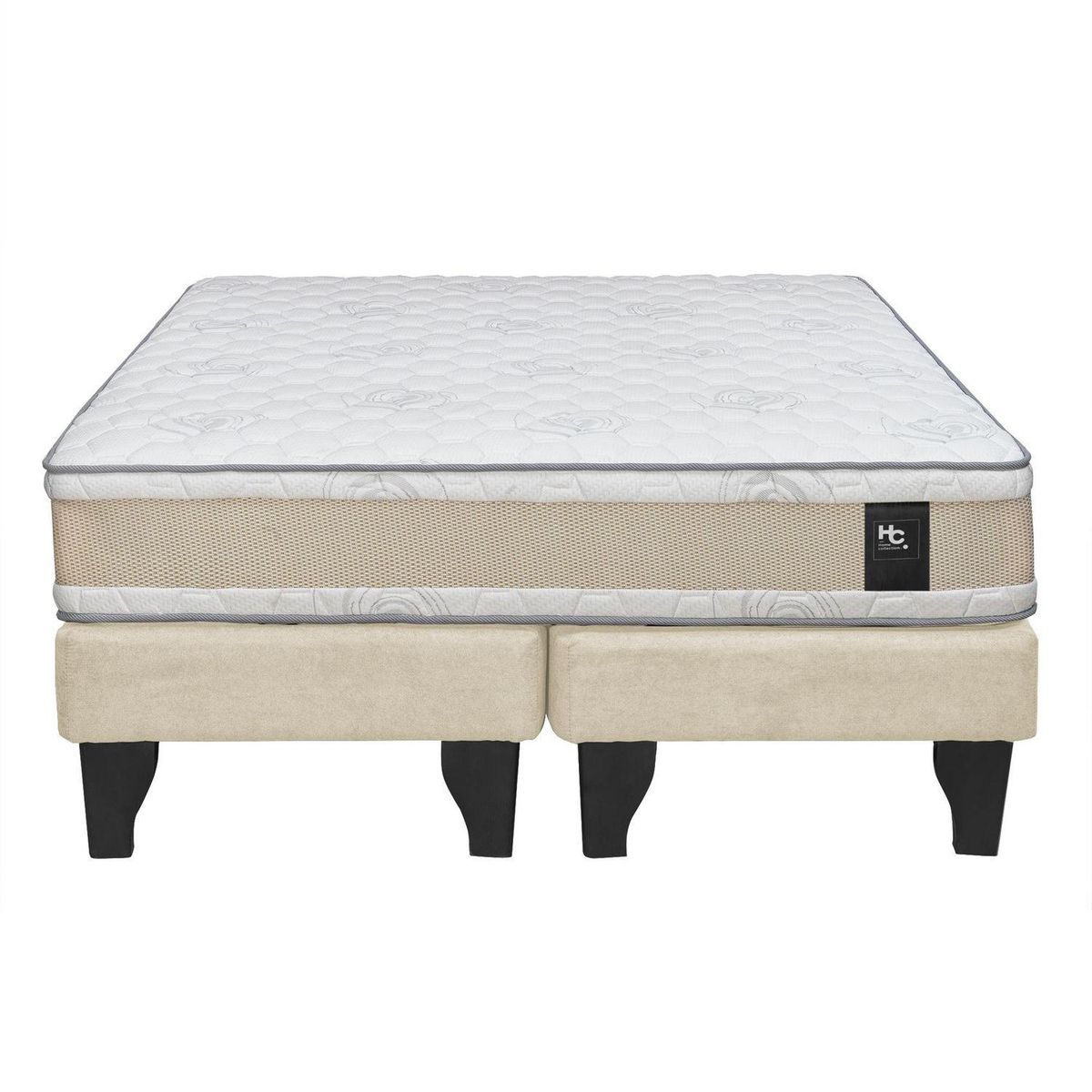 JUST HOME COLLECTION - Cama 2 plazas Europea Comfort Gold Beige