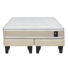 JUST HOME COLLECTION - Cama 2 plazas Europea Comfort Gold Beige