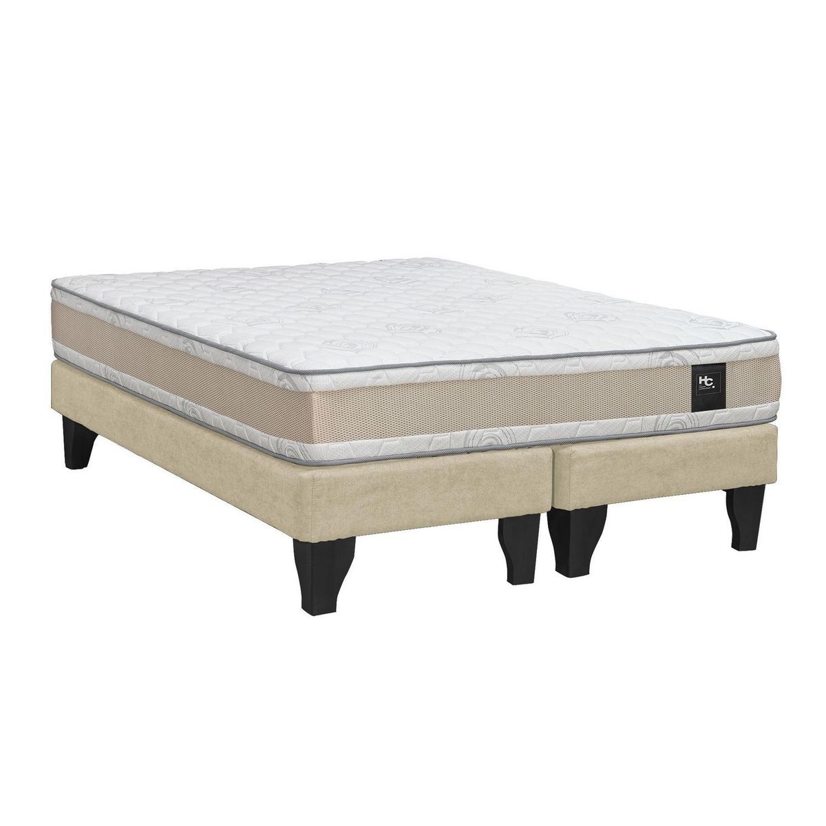JUST HOME COLLECTION - Cama 2 plazas Europea Comfort Gold Beige