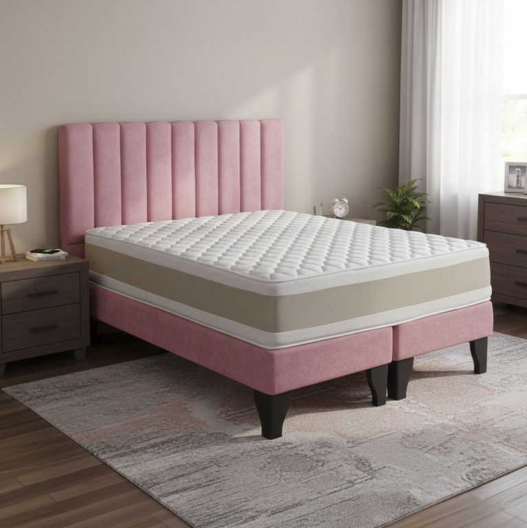 Cama 2 Plazas Box Spring Confort Gold