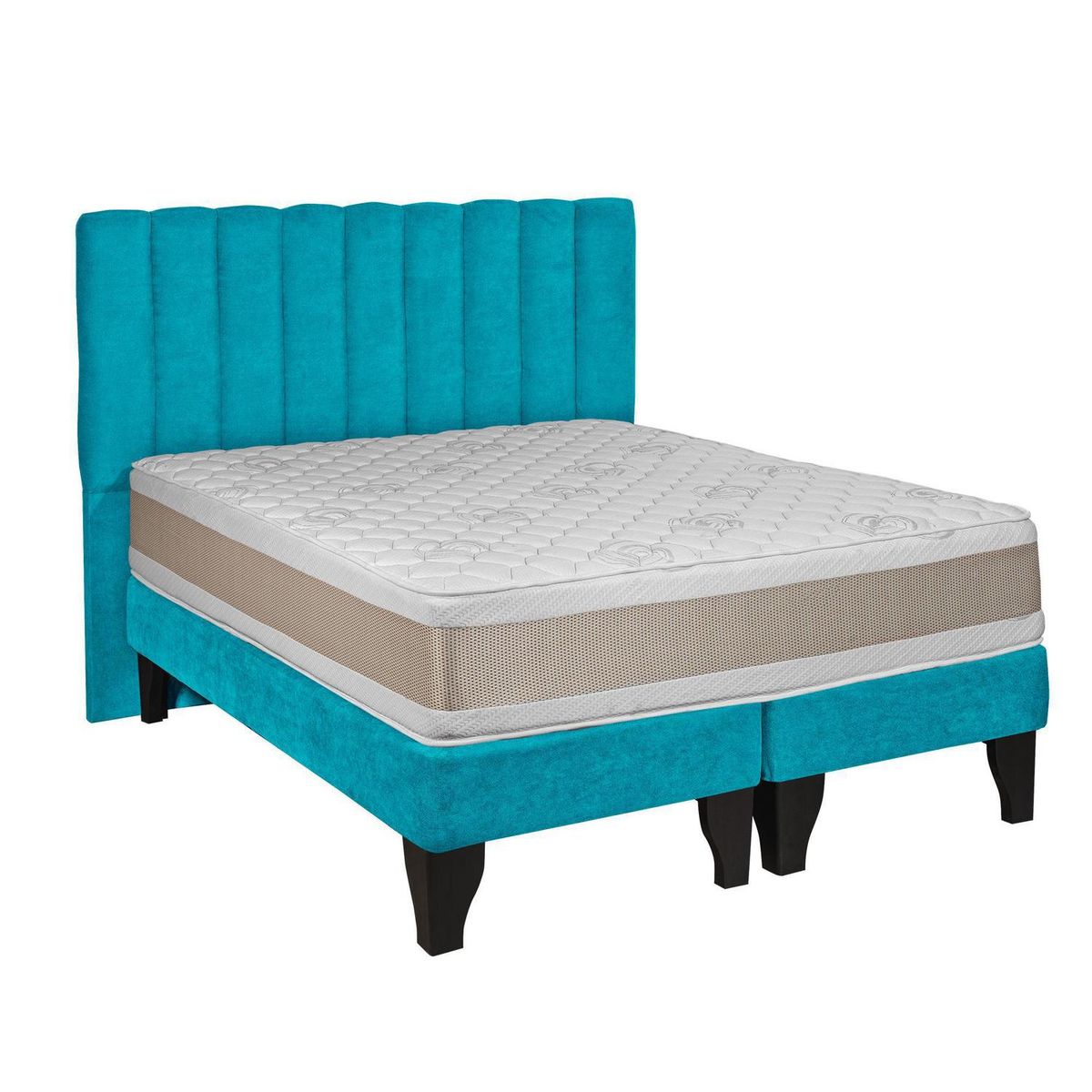 JUST HOME COLLECTION - Colchón Premium + Respaldo + Base 2,0 Plazas Calipso