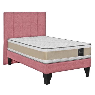 Imagen 2 del producto Colchón Premium + Respaldo + Base 1,5 Plazas Rosa