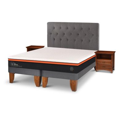 Cama europea Bee Comfort 2 plazas  + Muebles