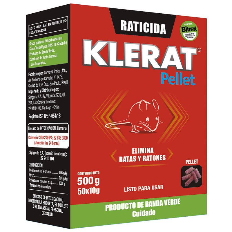 KLERAT - Raticida en pellet 500 gr