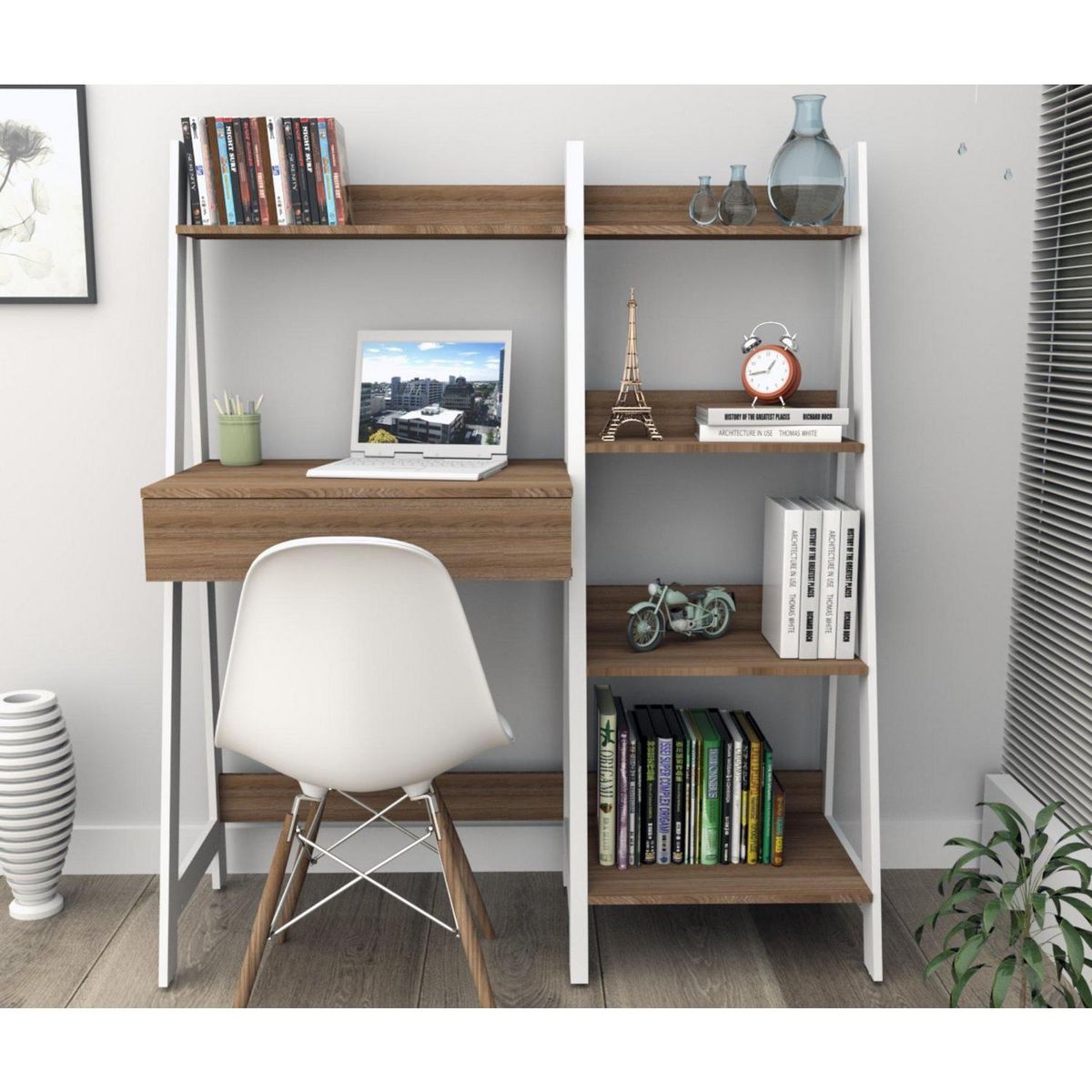 BE DESIGN - Estante Urban MDF 5 Nivel(es) 126x146x48 cm Café