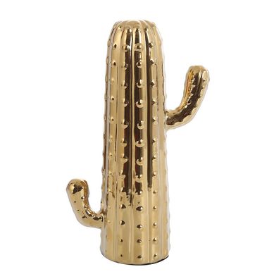Adorno cactus cer gold 30 cm Dorado.