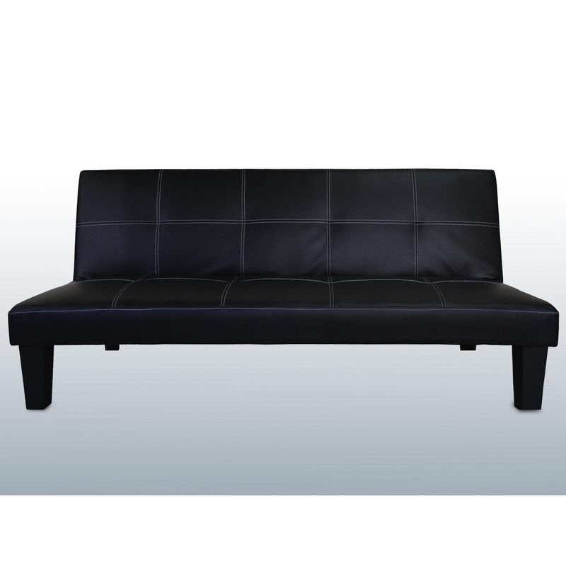 IDETEX - Futón Praga Negro 176x81x71 cm