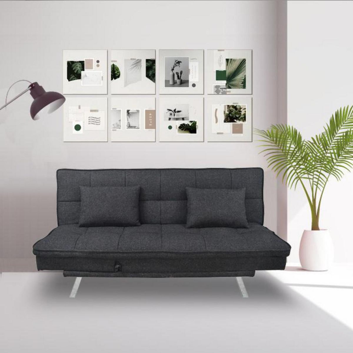 IDETEX - Futón Florencia Rojo 178x85x90 cm