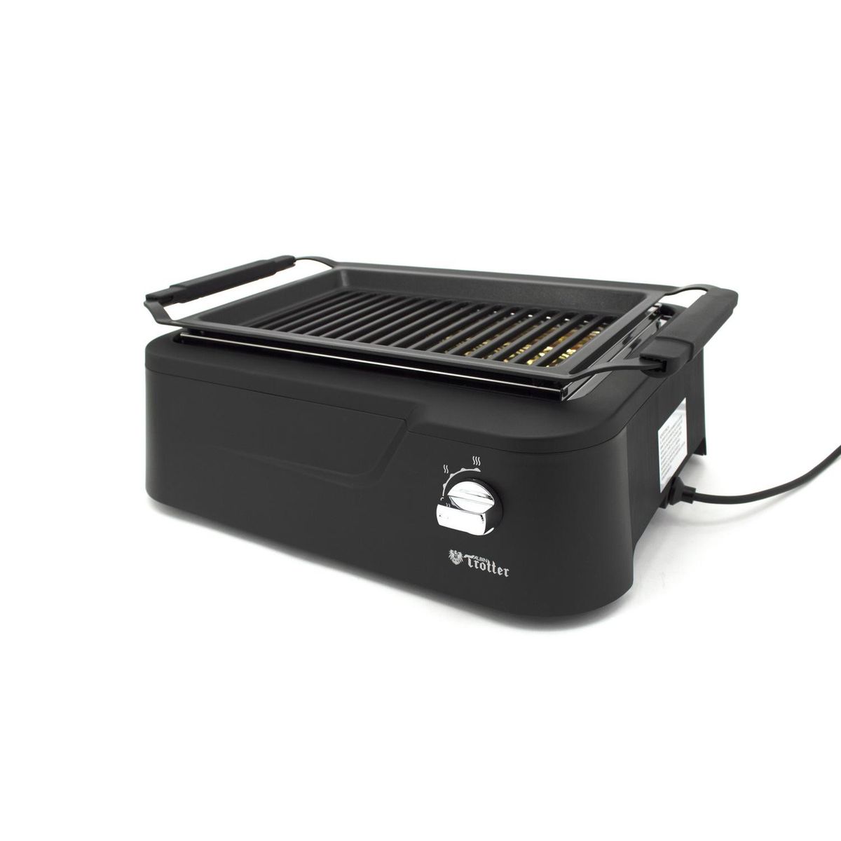 ALBIN TROTTER - Parrilla Eléctrica 1800 W Negro AT-MD SMOKELESS
