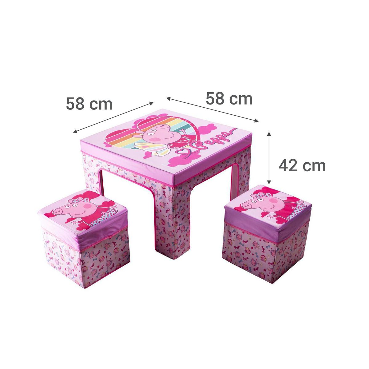 VAIS HOME - Set mesa y pisos plegable niña rosado