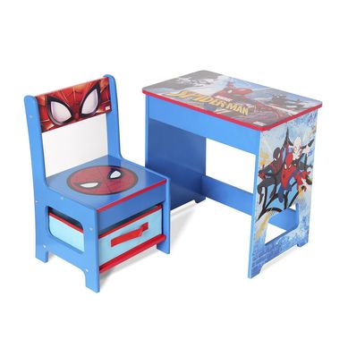 Escritorio con una silla nio azul