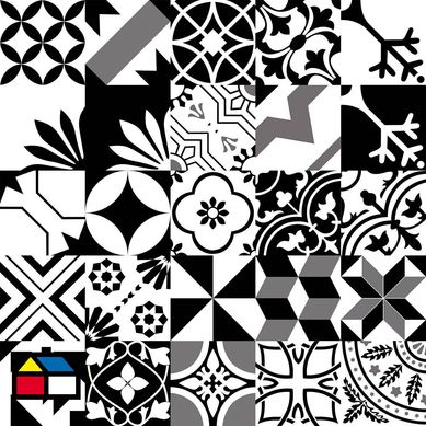 Gres porcelanico 20x20 dolcevita mix b&w mate 1 m2