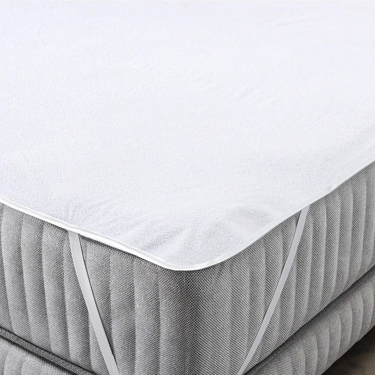 AMERICAN FAMILY Cubrecolchón Waterproof 2 plazas Blanco