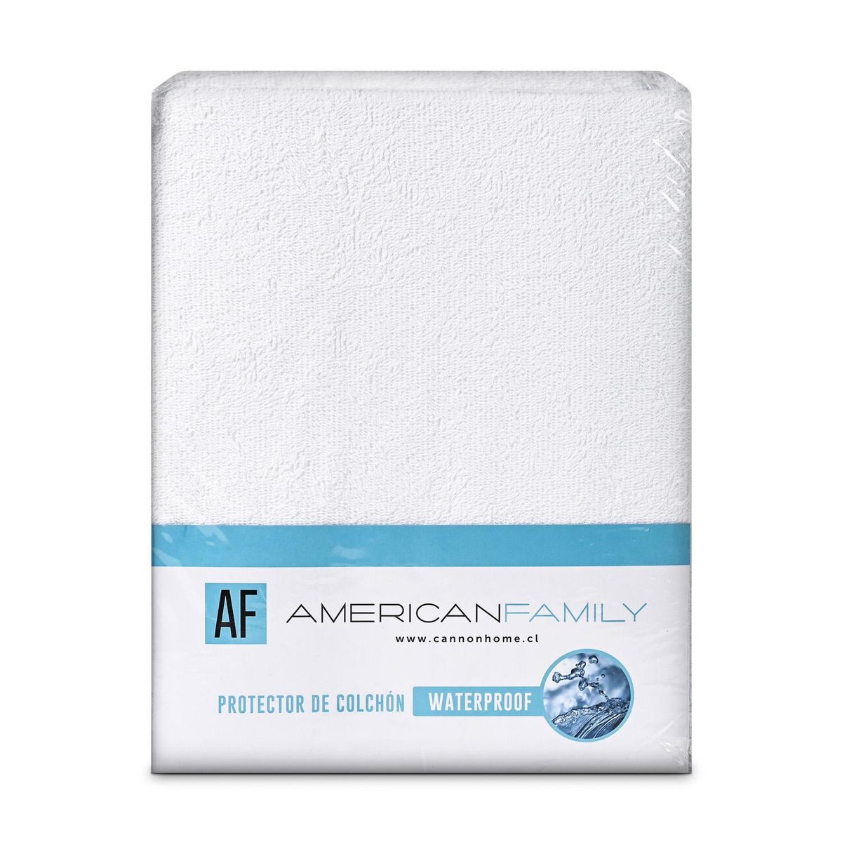 AMERICAN FAMILY - Cubrecolchón Waterproof 2 plazas Blanco