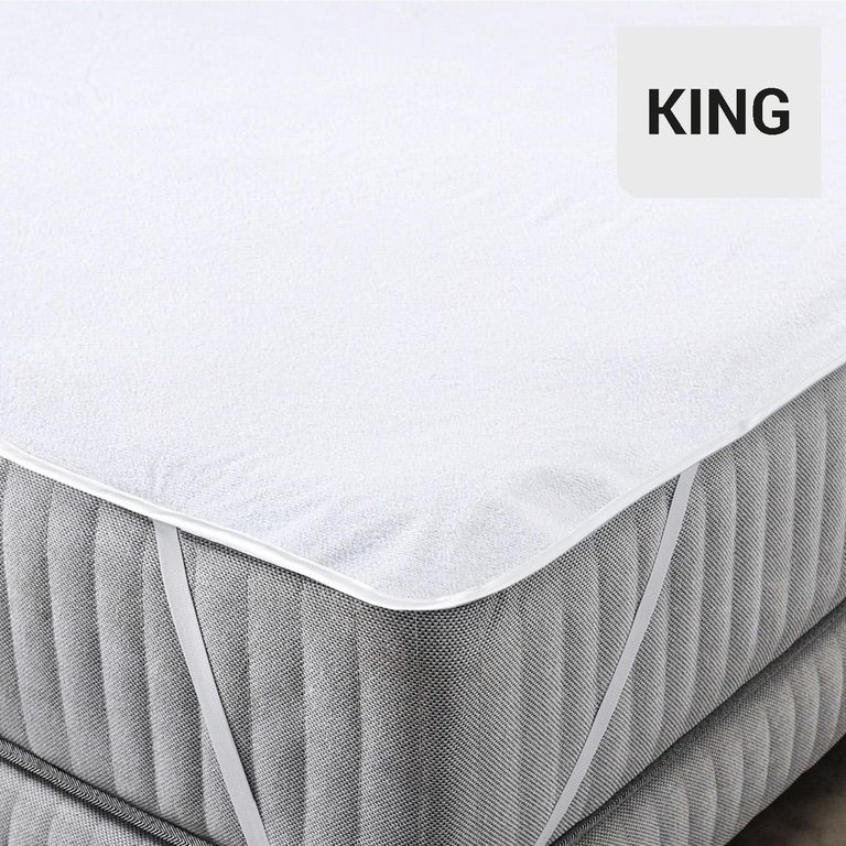 AMERICAN FAMILY Cubrecolchón Waterproof King Blanco