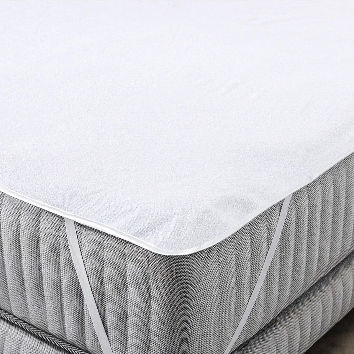 AMERICAN FAMILY - Cubrecolchón Waterproof 1.5 plazas Blanco