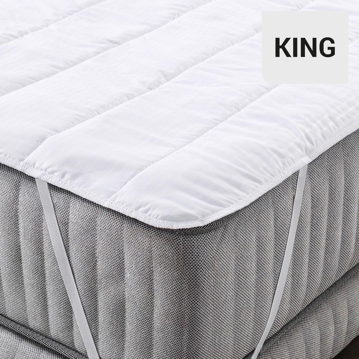 AMERICAN FAMILY - Cubrecolchón King Blanco