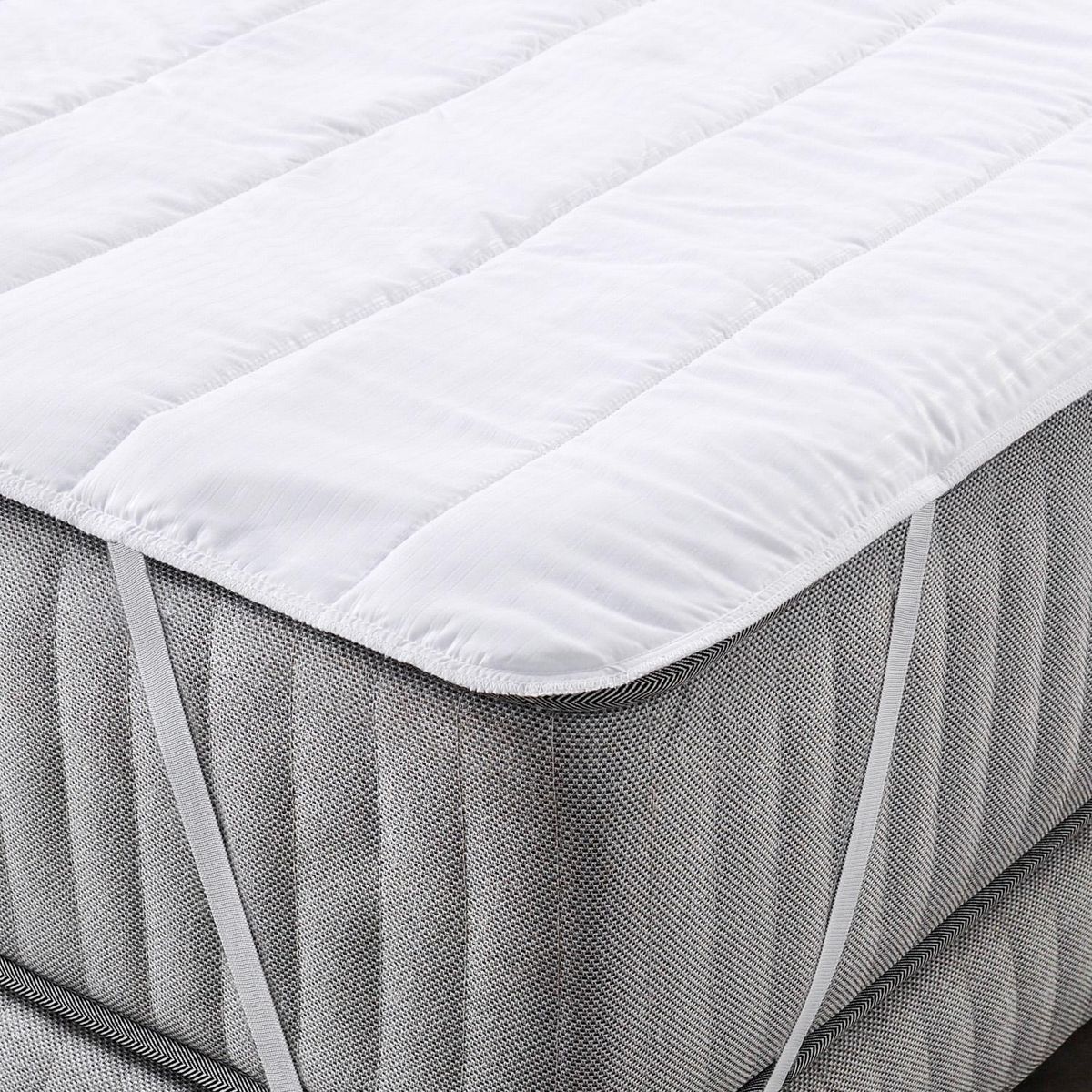 AMERICAN FAMILY - Cubrecolchón 1 plaza Blanco