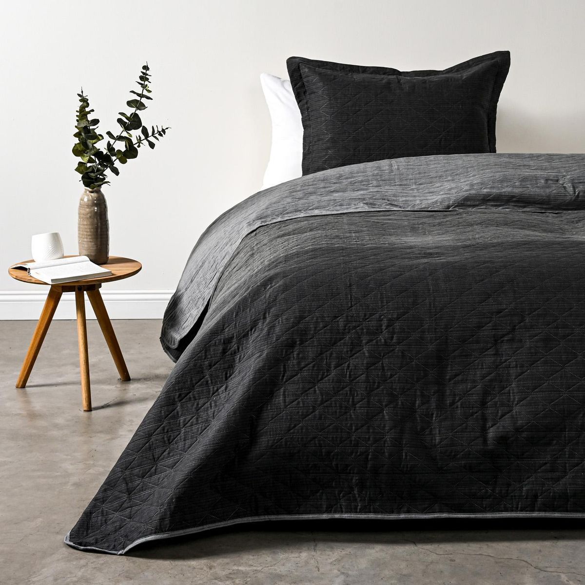 AMERICAN FAMILY - Cubrecama Quilt 1.5 plazas Tiedye Negro 