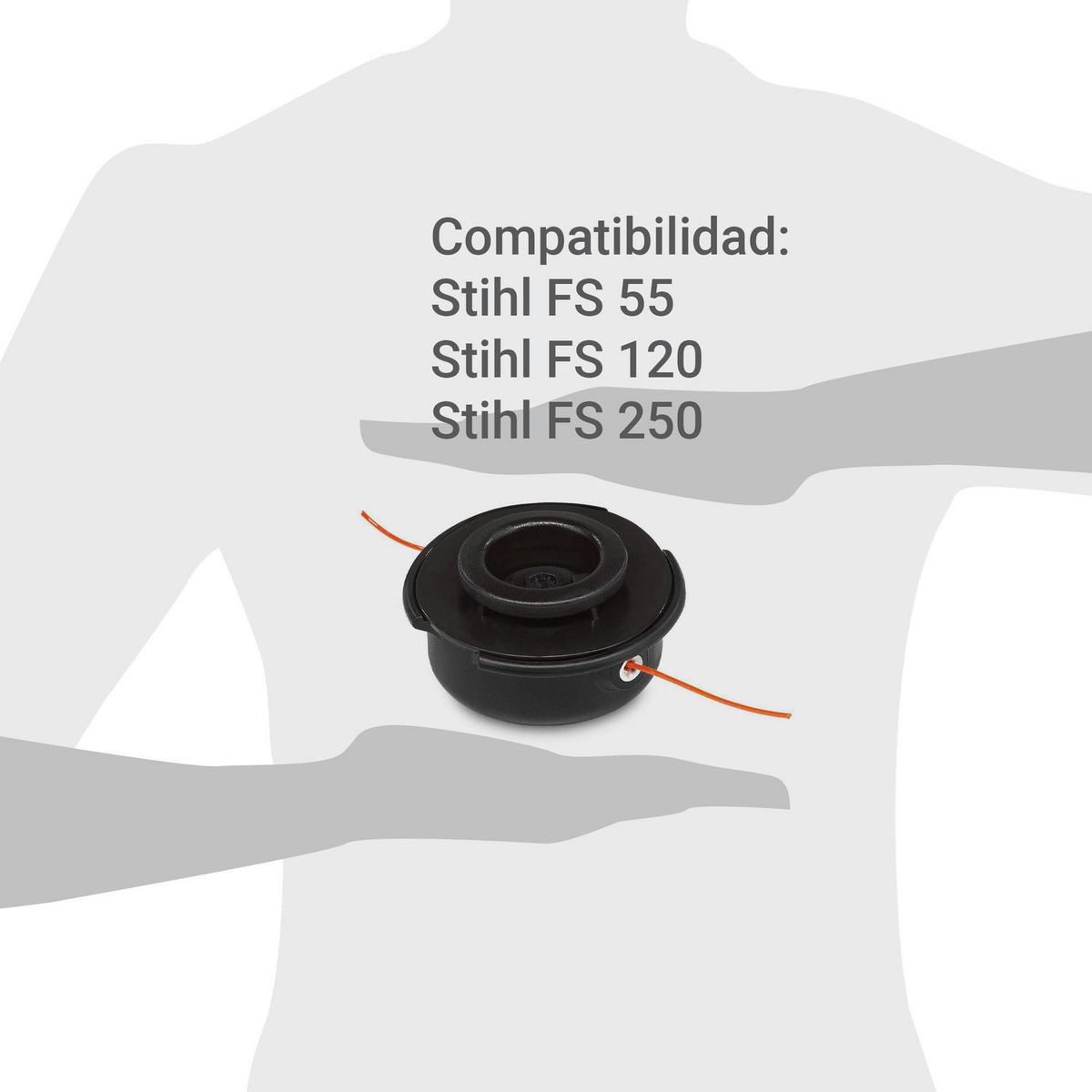 STIHL - Cabezal Repuesto Desmalezadora 2 Hilos Compatible Fs55 Fs120 Fs250