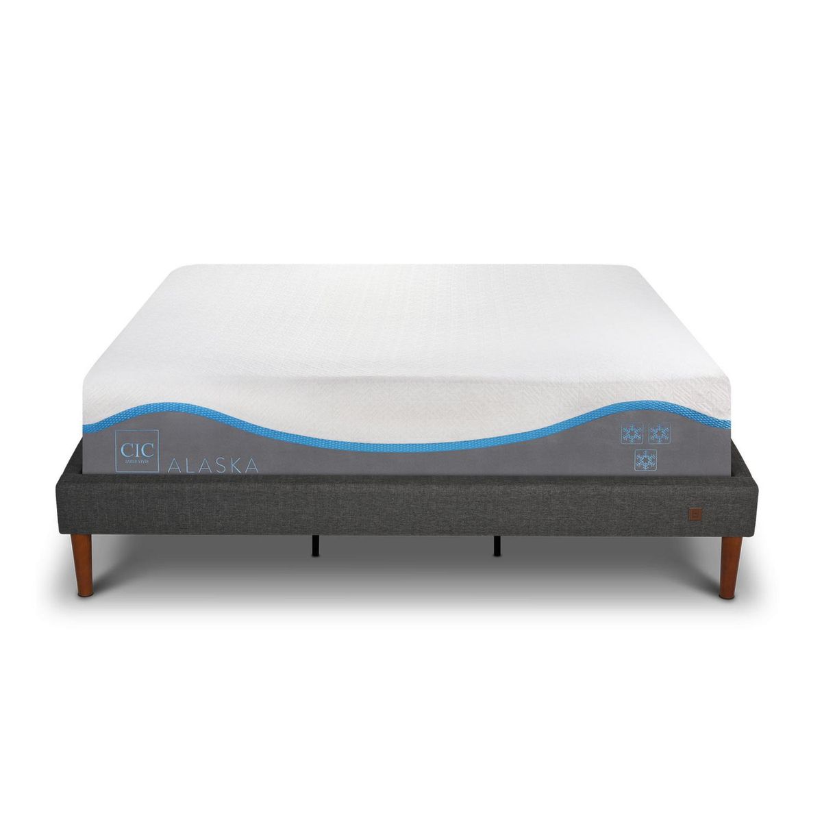CIC - Cama King Europea Alaska Gris