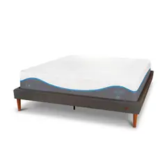 CIC - Cama 2 Plazas Europea Alaska Blanco/ Gris/ Celeste