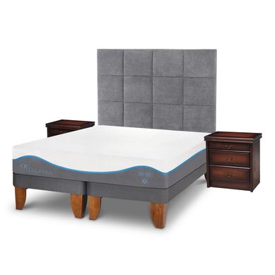 Cama europea Alaska King  + Muebles