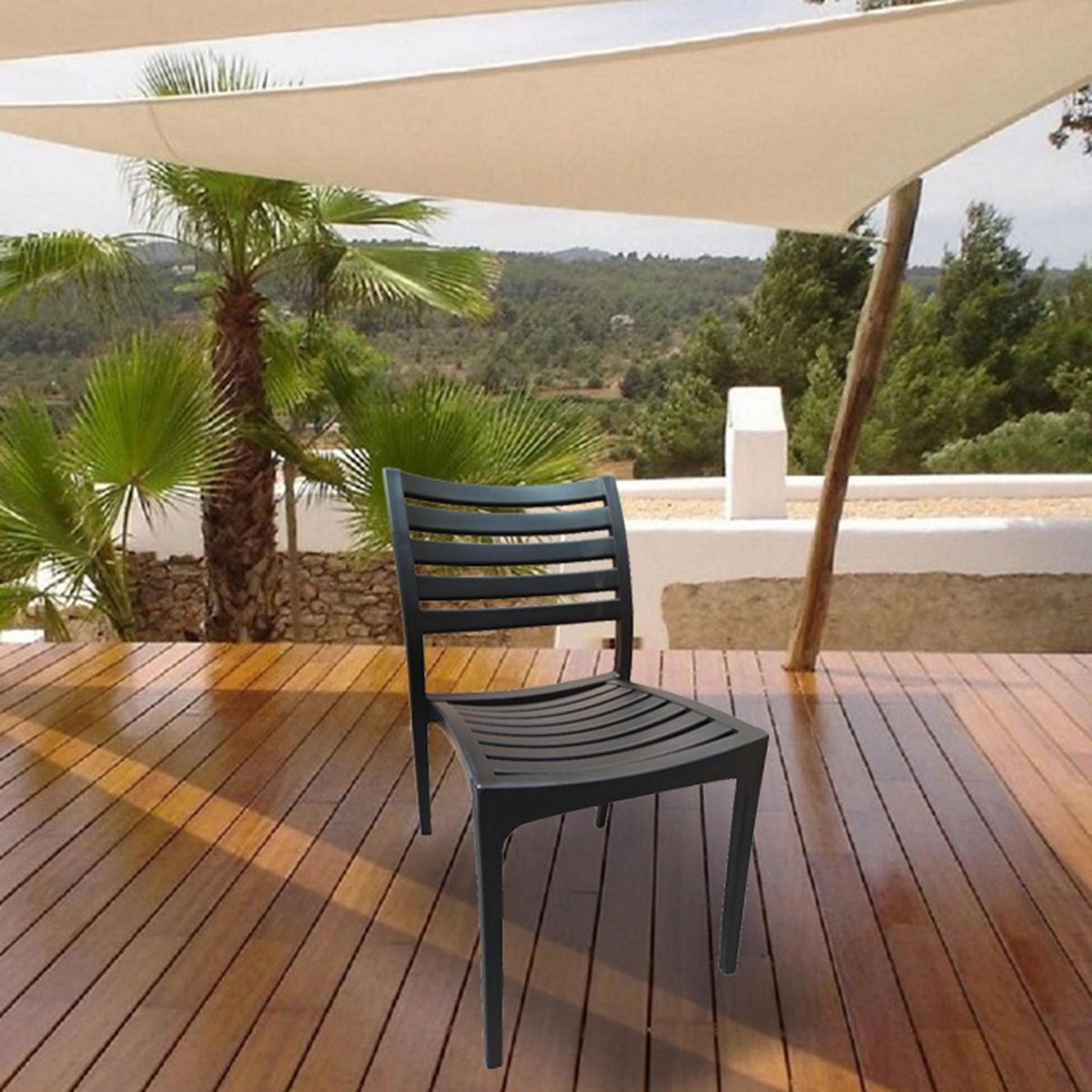 IDETEX - Set 2 Sillas Edus I Negro 84x47x50 cm