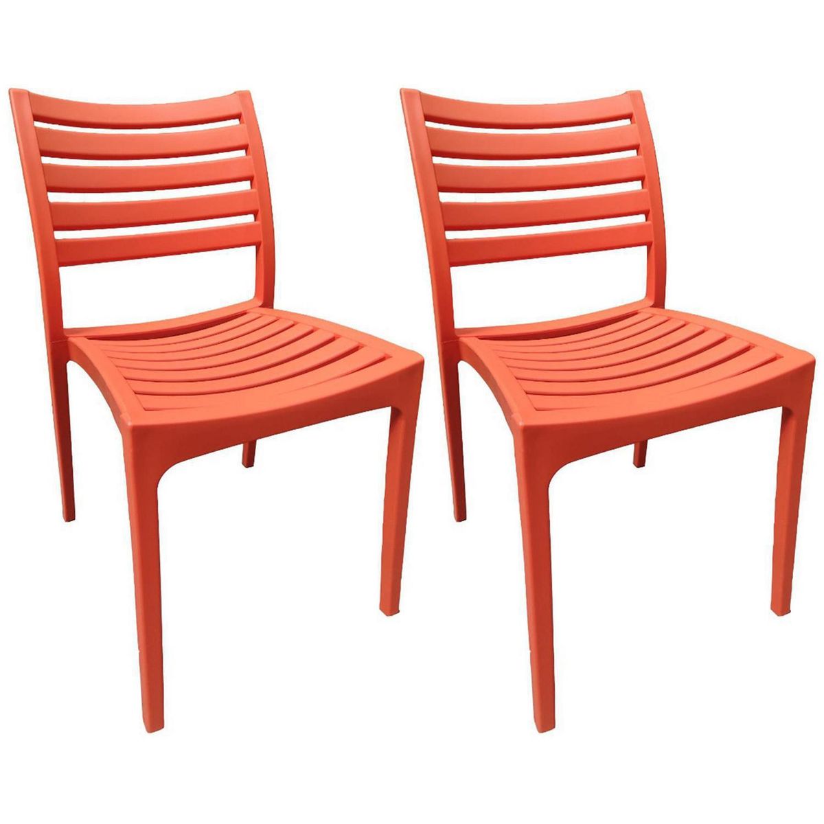 IDETEX - Pack 2 Sillas Edus Naranjo 84x47x50 cm