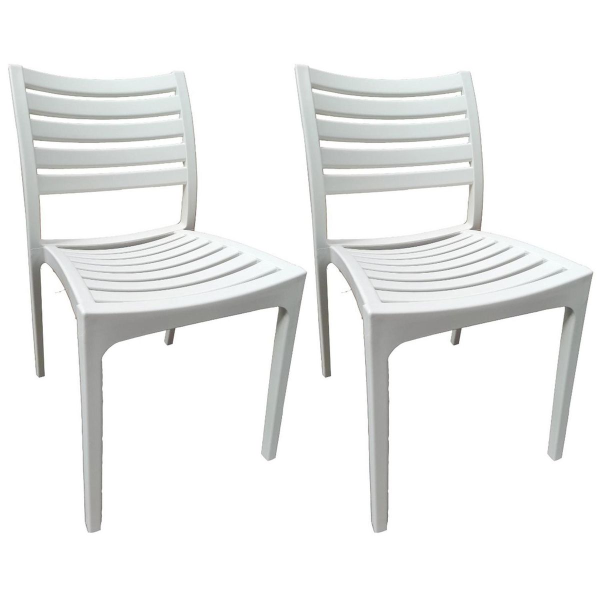 IDETEX - Pack 2 Sillas Edus Blanco 84x47x50 cm