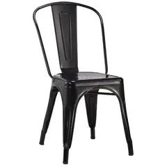 IDETEX - Pack 4 Sillas Antique Negro 84.5x36x36 cm