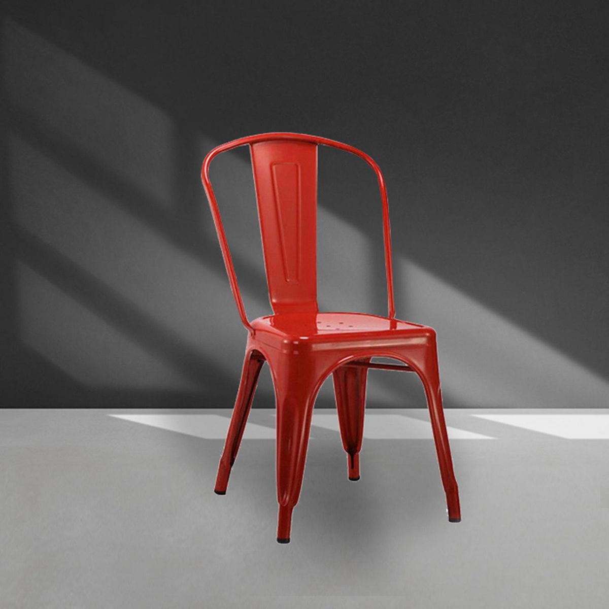 IDETEX - Pack 4 Sillas Antique Rojo 84.5x36x36 cm