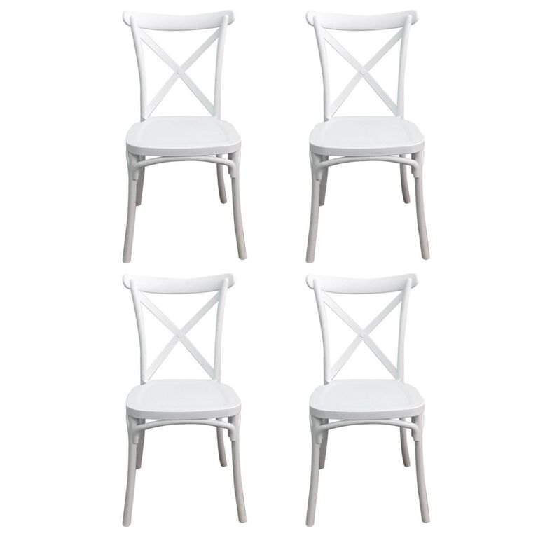 IDETEX Pack 4 Sillas Stack 88x42.5x49 cm