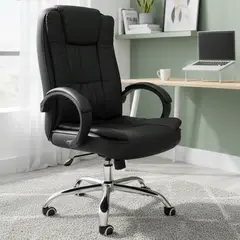 IDETEX - Silla Escritorio Executive Negro 124x50x52 cm