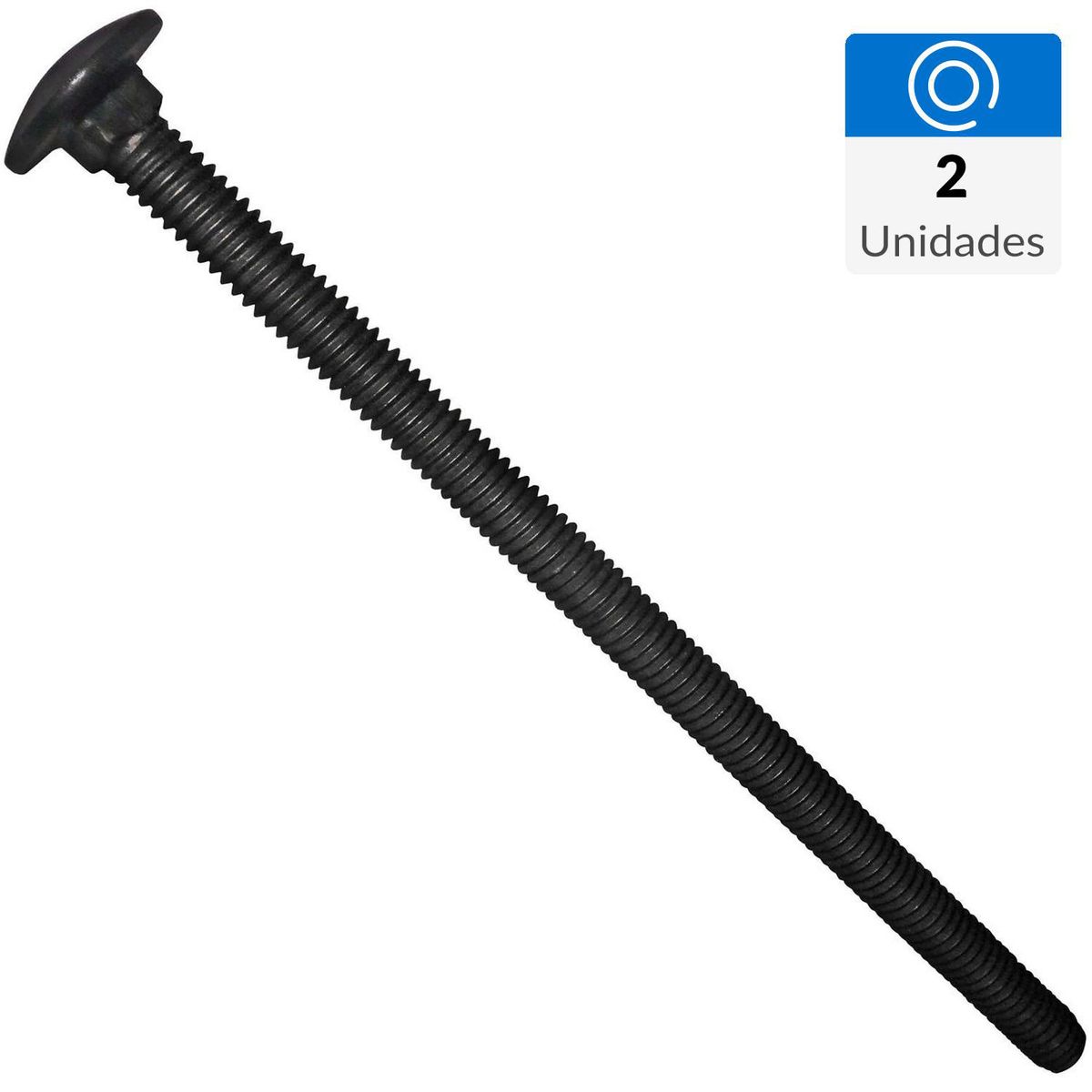 FIXSER - Perno Coche 5/16" x 6" pavonado 2 unidades