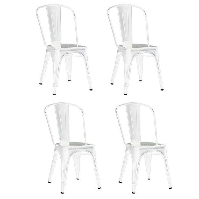 IDETEX Pack 4 Sillas Antique 84.5x36x36 cm