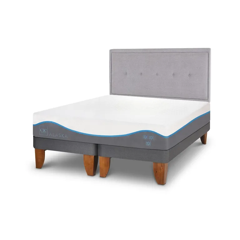 CIC Cama Europea Alaska King + Muebles