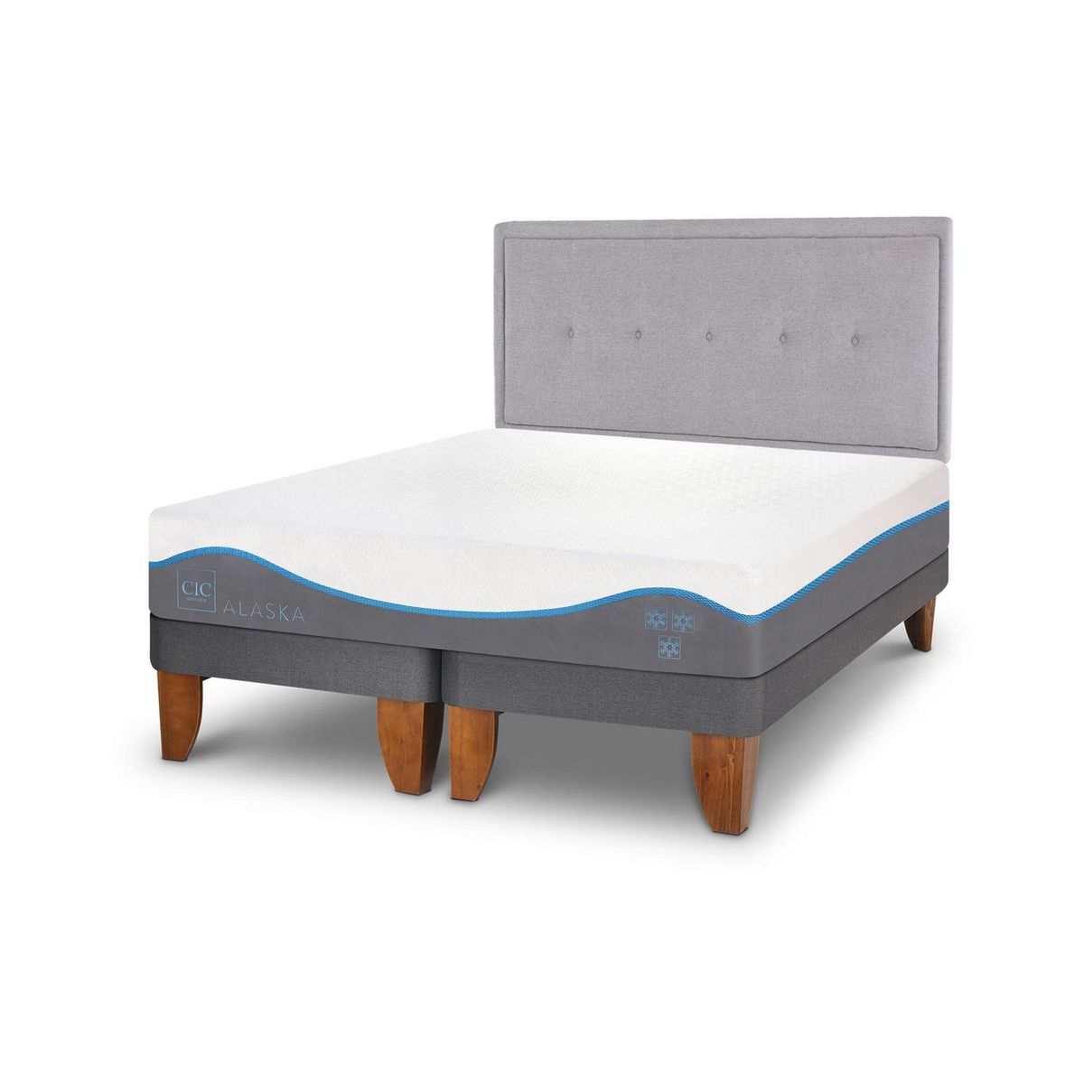 CIC - Cama europea Alaska King + Muebles