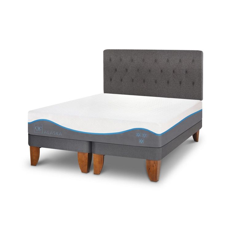 CIC Cama Europea Alaska King + Muebles